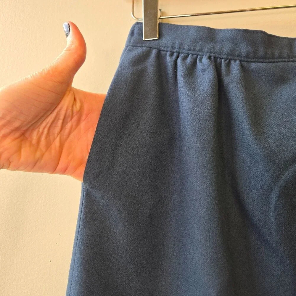 Pendleton Vintage Wool Academia Preppy Old‎ Money Midi Skirt Blue Size 6